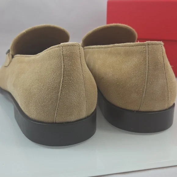 NWT $895 Salvatore Ferragamo Desio Suede Leather Moccasins Size 8.5